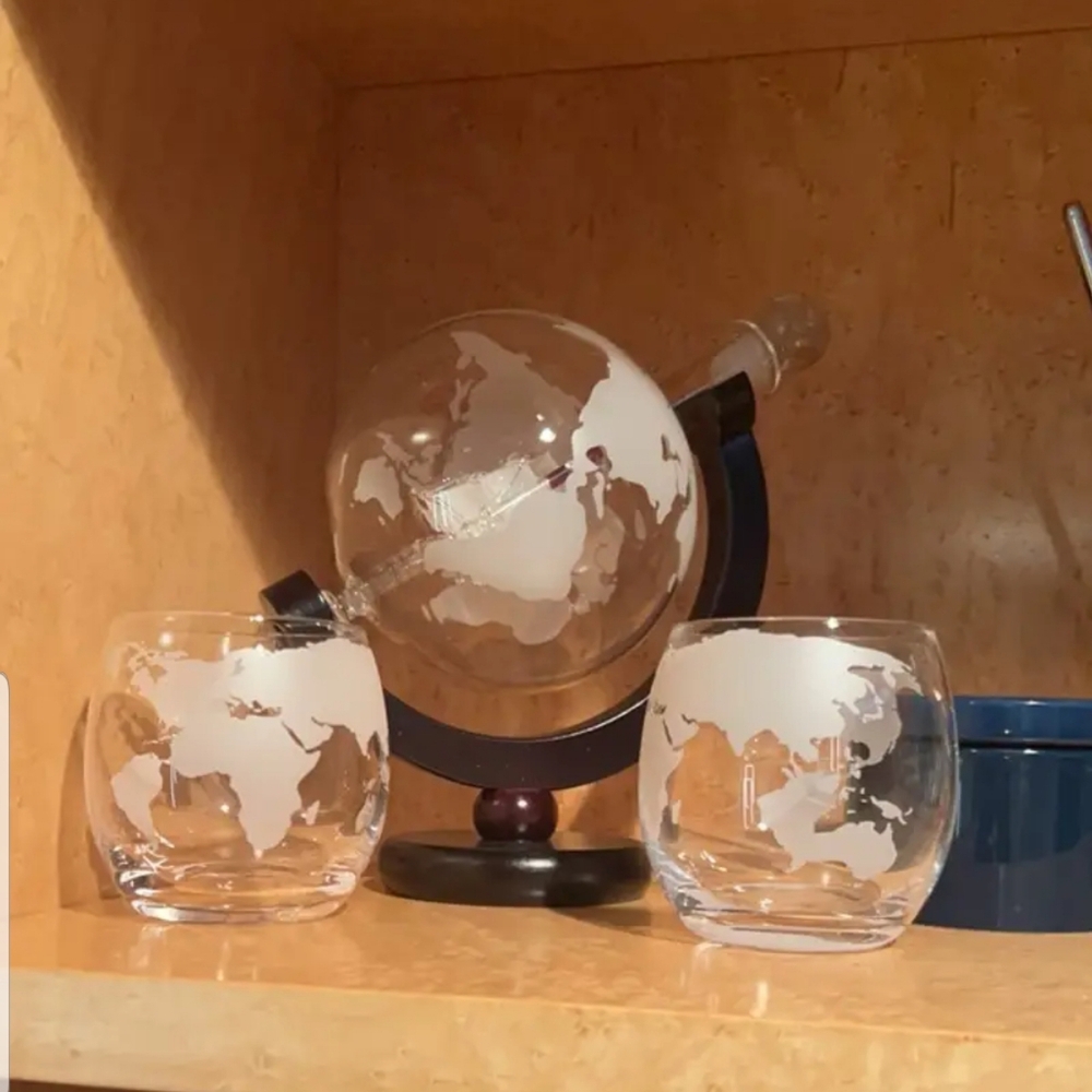 3pc Globe Wine Decanter Set